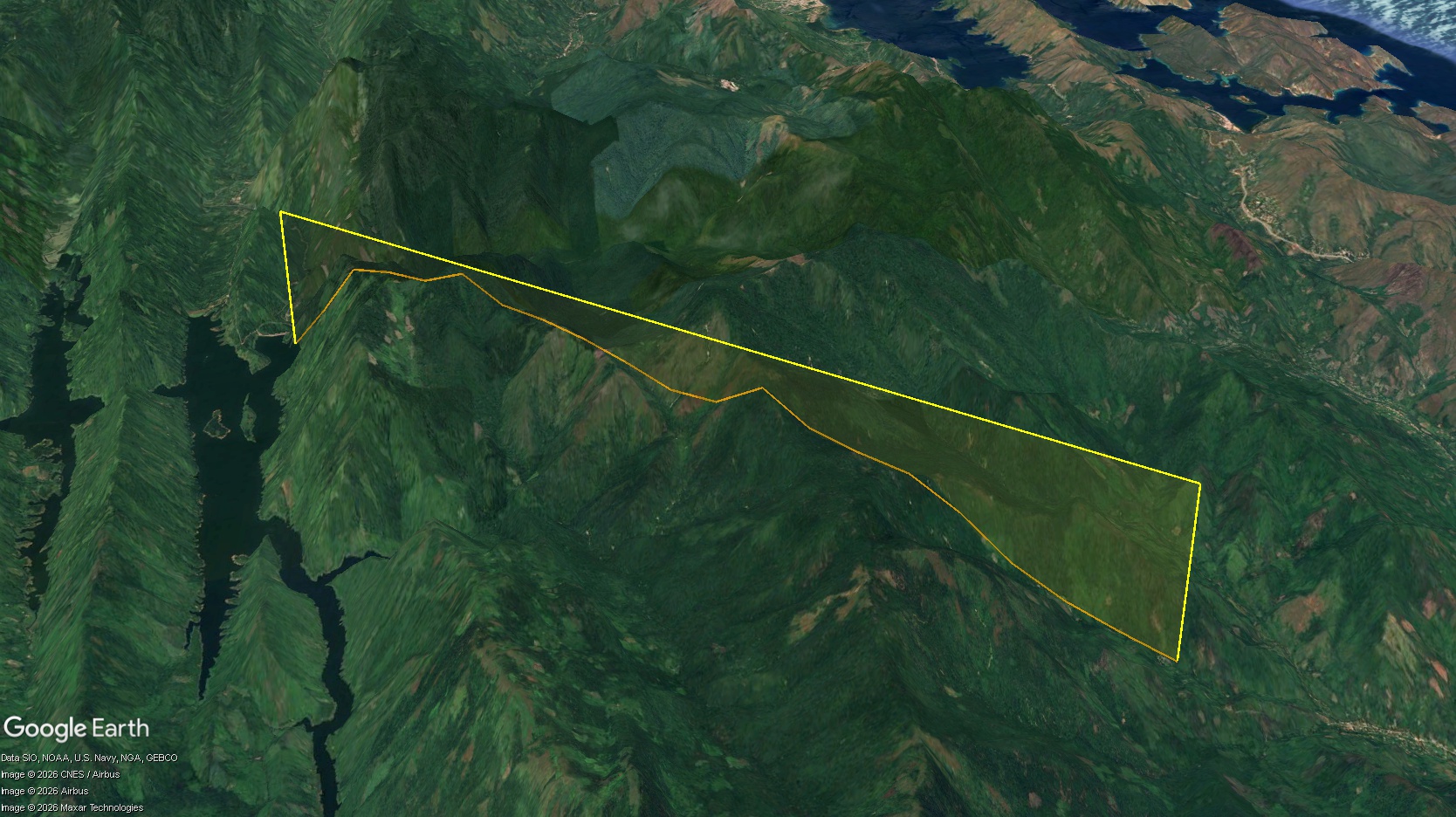 Perfil del Túnel Guamacán — Google Earth